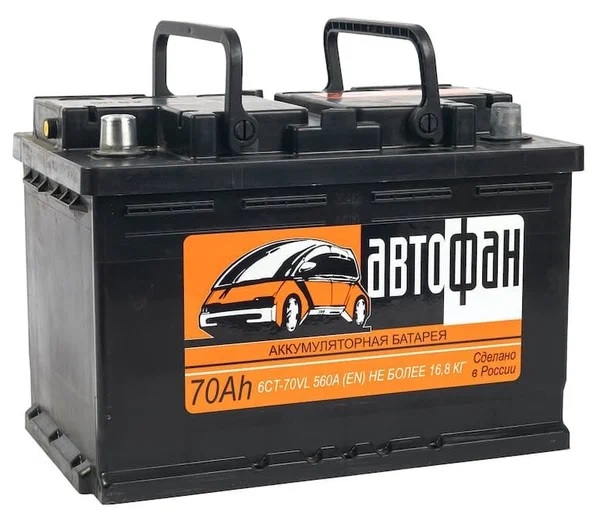 Аккумуляторная батарея АКОМ 6СТ-70L AVTOFAN прямой полярности