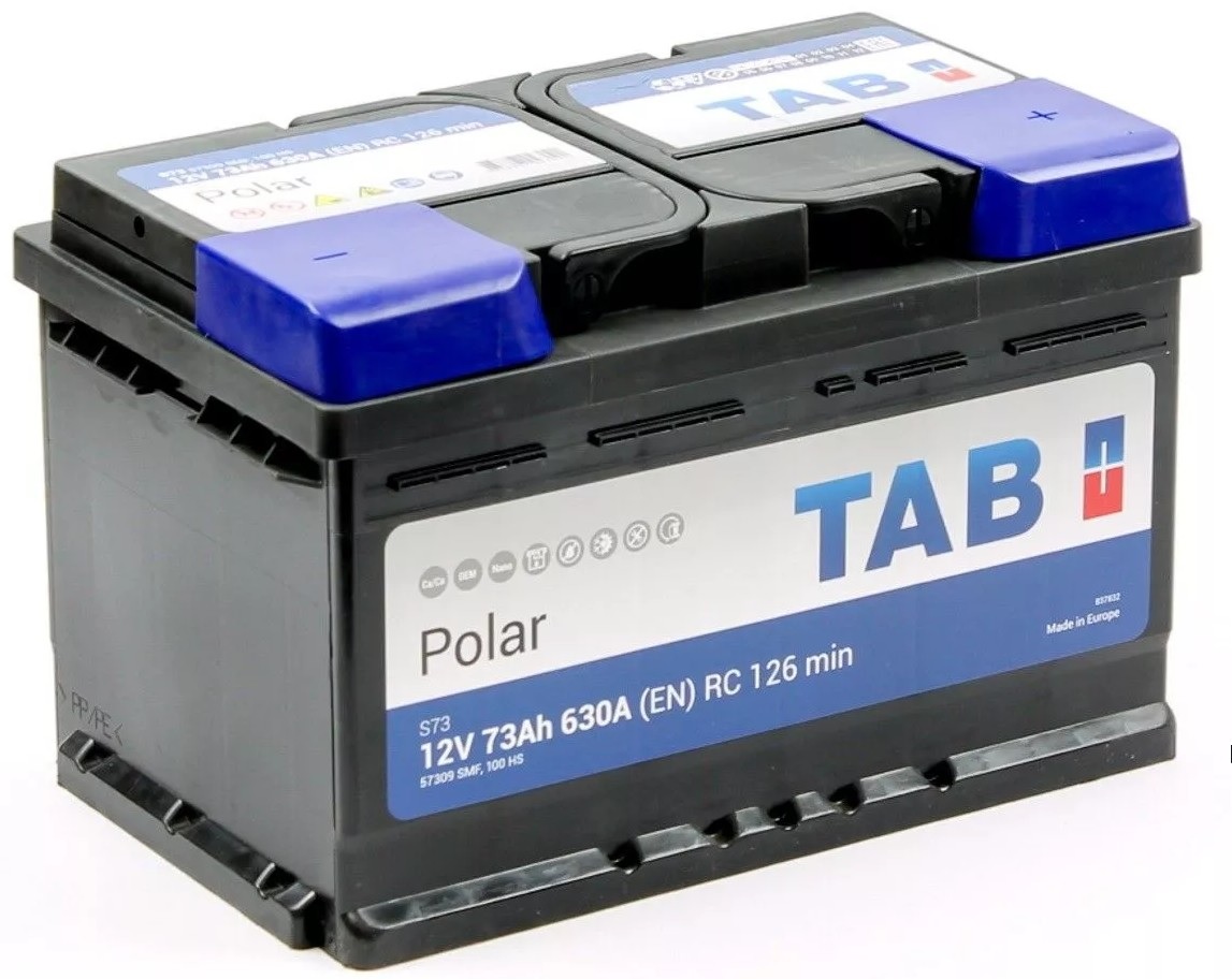 Фото Аккумуляторная батарея TAB 6СТ-73L POLAR обратной полярности низкая