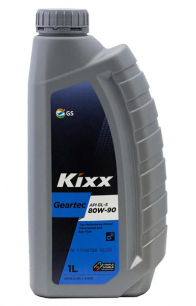 Масло трансмиссионное синтетическое KIXX GEARTEC GL-5 80W90 1L (Корея)