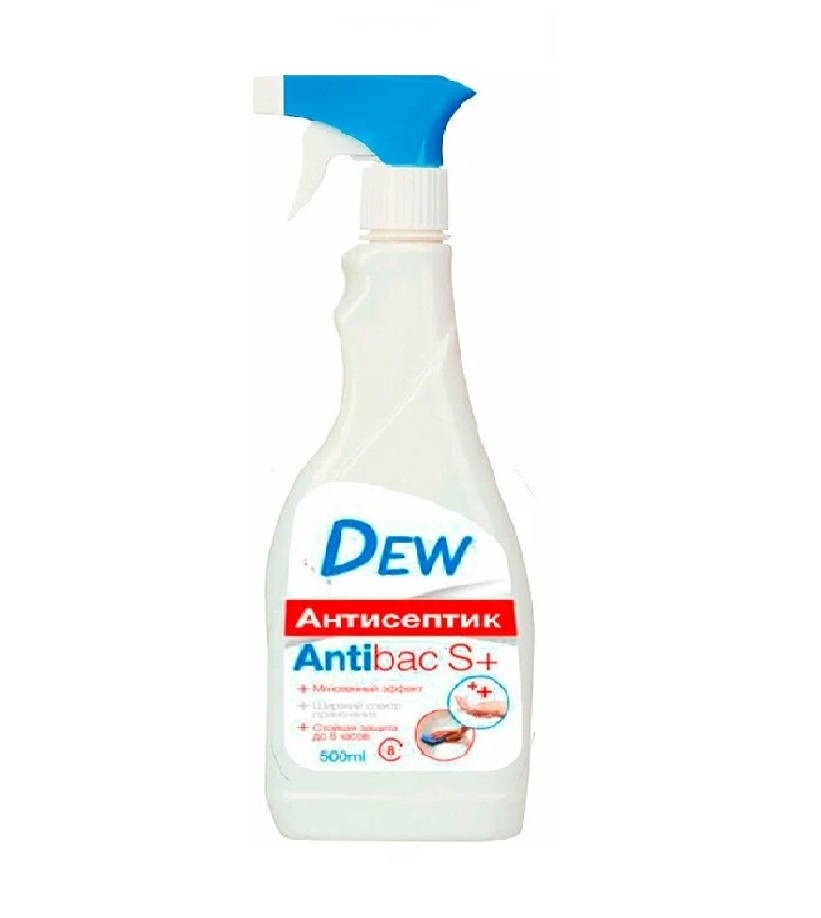 Антисептическое средство DEW AntibacS+ 500 мл триггер-спрей фото 