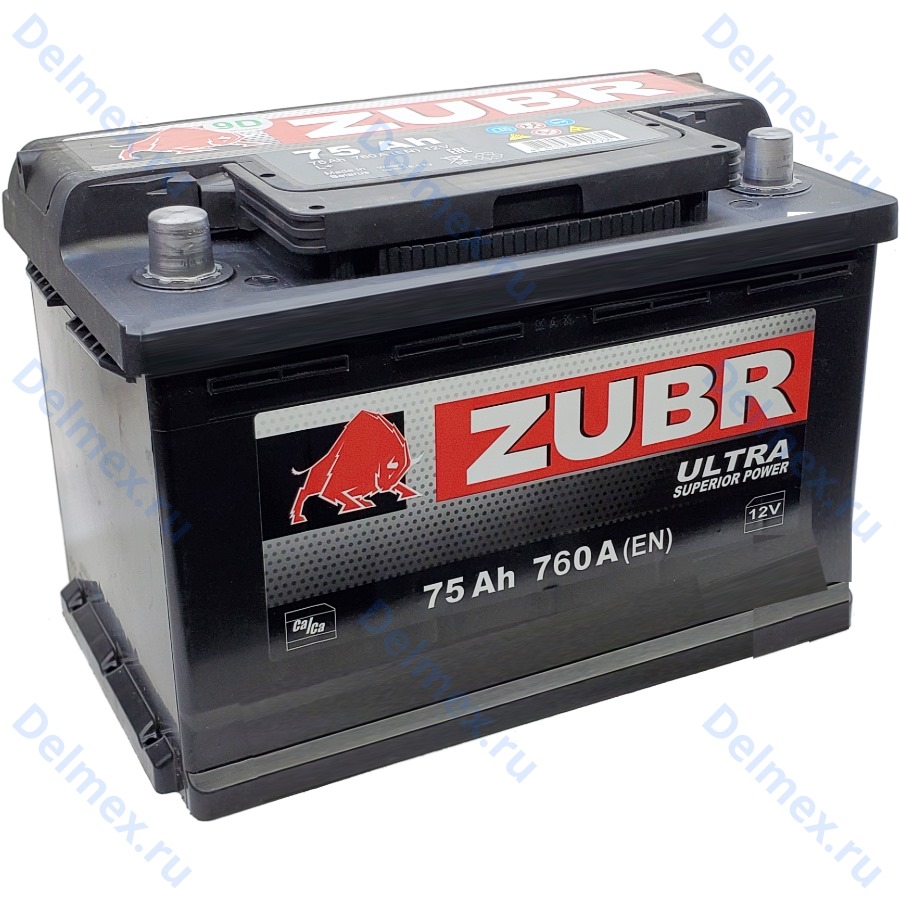 Аккумуляторная батарея ZUBR Ultra 75Ah п/п фото 
