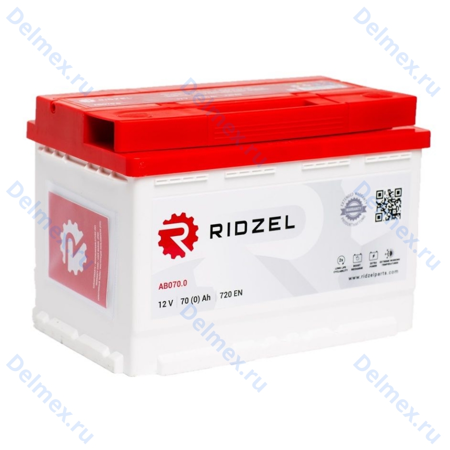 Аккумуляторная батарея RIDZEL 12V 70Ah обратной полярности