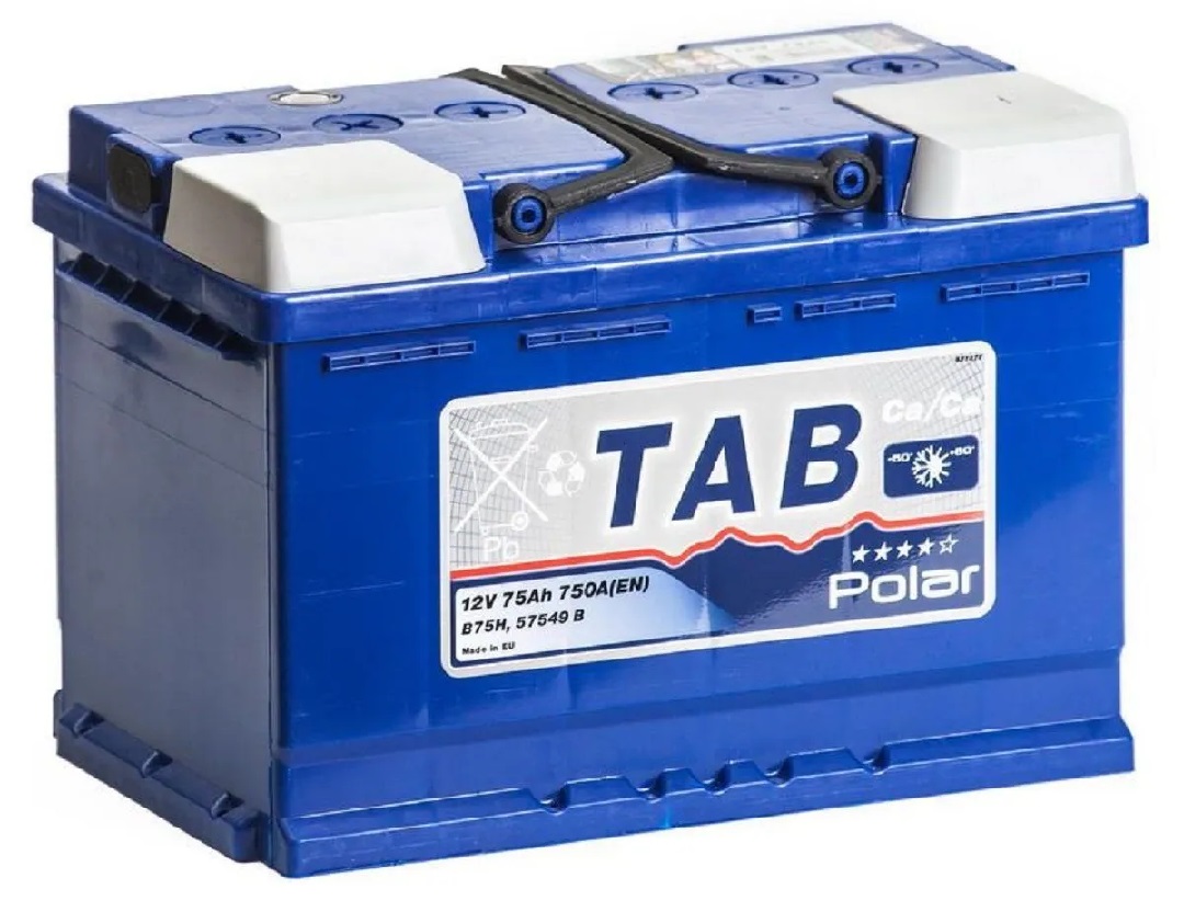 Фото Аккумуляторная батарея TAB 6СТ-75L POLAR BLUE обратной полярности (121075)