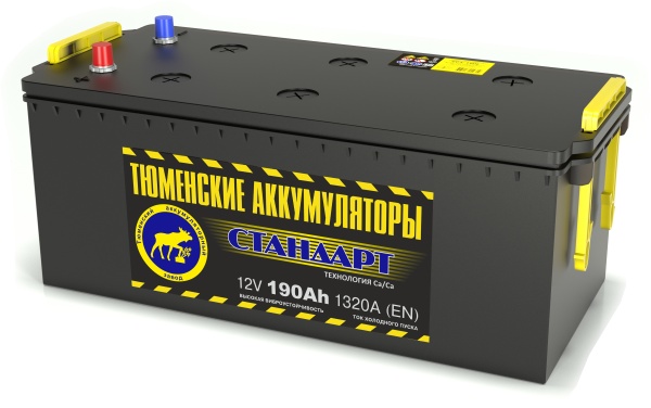 Аккумуляторная батарея Тюменские Аккумуляторы 6СТ-190L СТАНДАРТ прямой полярности фото 