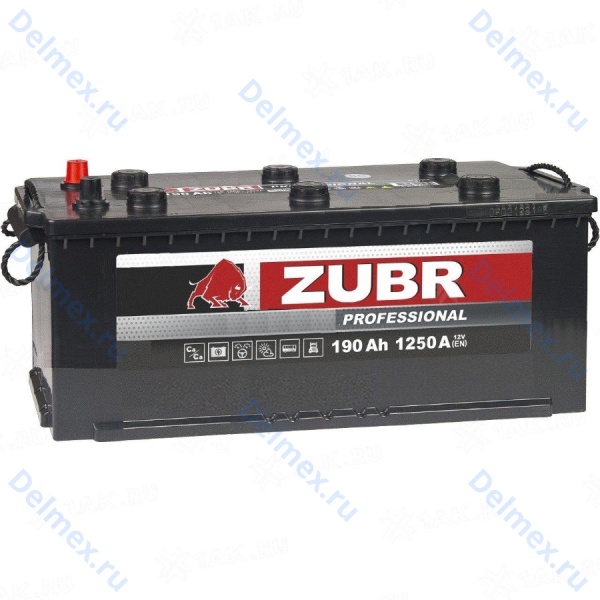 Аккумуляторная батарея ZUBR Professional 190Ah о/п (без борта) фото 