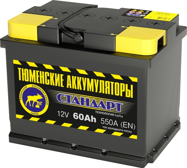 Аккумуляторная батарея Тюменские Аккумуляторы 6СТ-60LR СТАНДАРТ обратной полярности фото 