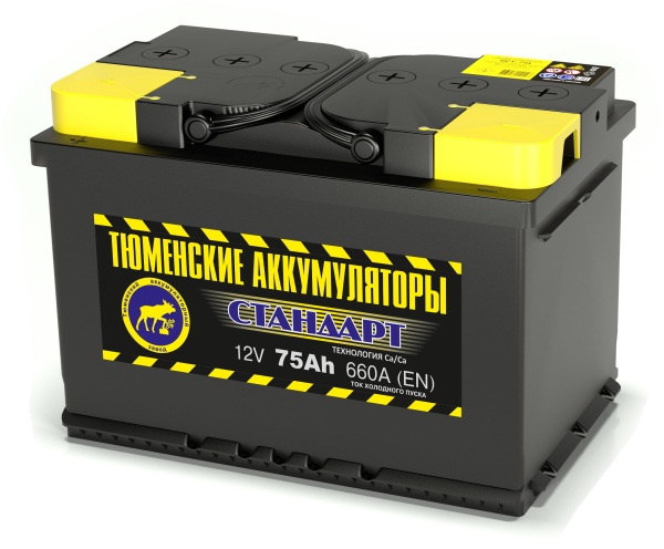 Аккумуляторная батарея Тюменские Аккумуляторы 6СТ-75L СТАНДАРТ прямой полярности фото 