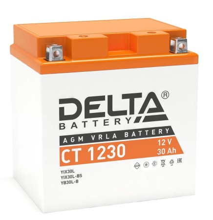 Аккумуляторная батарея DELTA СТ-1230 AGM (YIX30LBS) обратная полярность, залитый