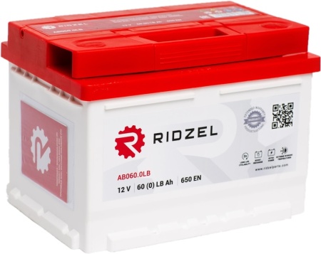 Фото Аккумуляторная батарея RIDZEL 12V 50Ah прямой полярности низкий (AB050.1LB)
