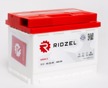 Фото Аккумуляторная батарея RIDZEL 12V 65Ah обратной полярности
