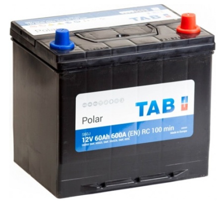 Фото Аккумуляторная батарея TAB 6СТ-60L JIS POLAR обратной полярности Азия
