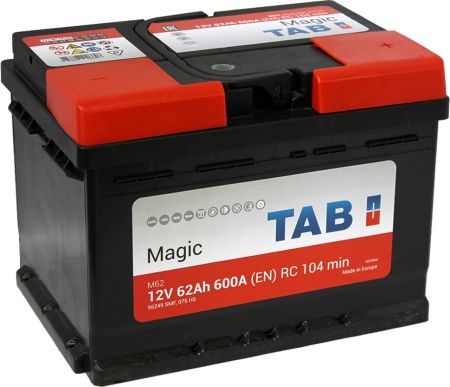 Фото Аккумуляторная батарея TAB 6СТ-62L MAGIC обратной полярности низкий