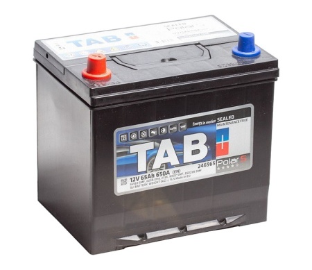 Фото Аккумуляторная батарея TAB 6СТ-65L POLAR JIS MF прямой полярности Азия