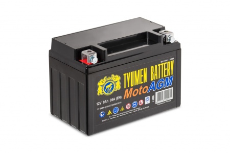 Аккумуляторная батарея Tyumen Battery 6МТС-9 Moto AGM прямой полярности