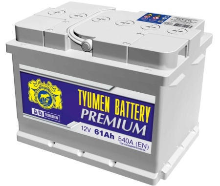 Фото Аккумуляторная батарея Tyumen Battery 6СТ-61L PREMIUM прямой полярности