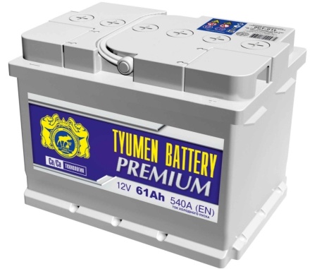 Фото Аккумуляторная батарея Tyumen Battery 6СТ-61LR PREMIUM обратной полярности