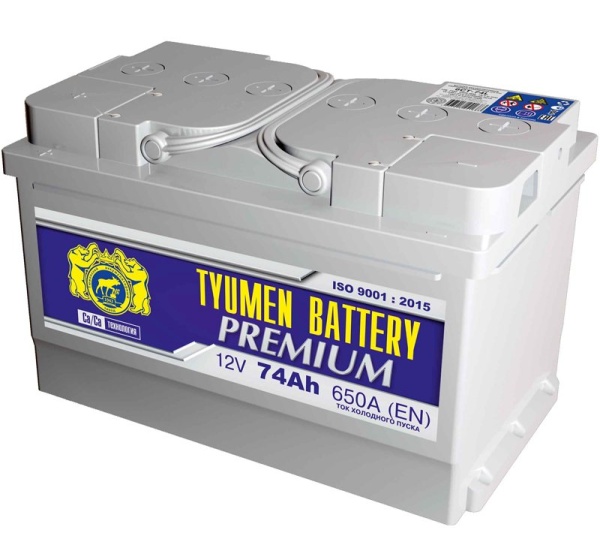 Аккумуляторная батарея Tyumen Battery 6СТ-74L PREMIUM обратной полярности