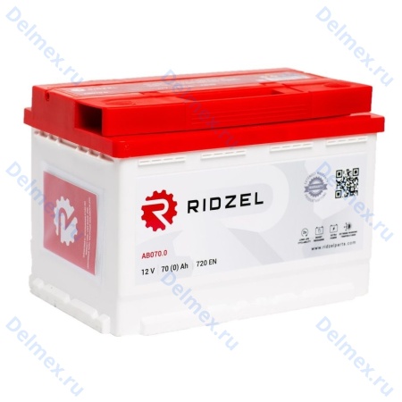 Фото Аккумуляторная батарея RIDZEL 12V 70Ah обратной полярности