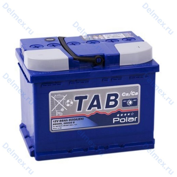 Аккумуляторная батарея TAB 6СТ-66L POLAR BLUE обратной полярности