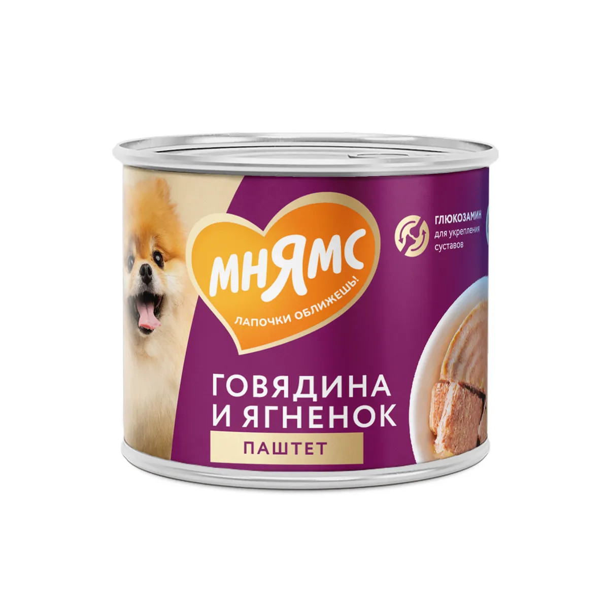 Мнямс консервы для собак всех пород "Здоровые суставы" Паштет из говядины и ягненка. 200 гр.