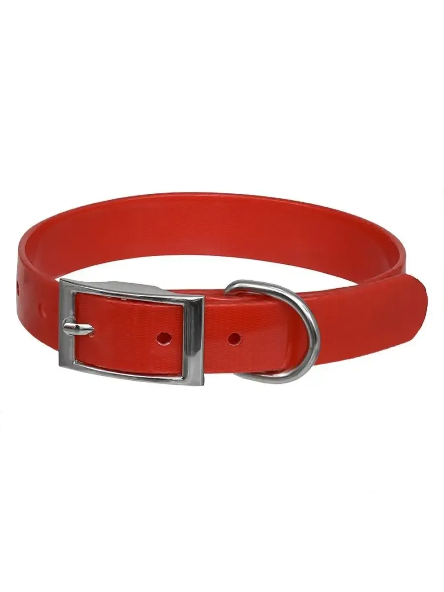 Tappi Ошейник Дельта для собак из биотана, красный, размер L, 30-40 см, шир. 20 мм