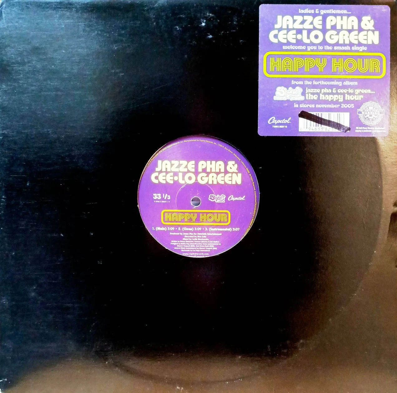 Jazze Pha & Cee-Lo Green — Happy Hour (12", Capitol Records, США, 2005)