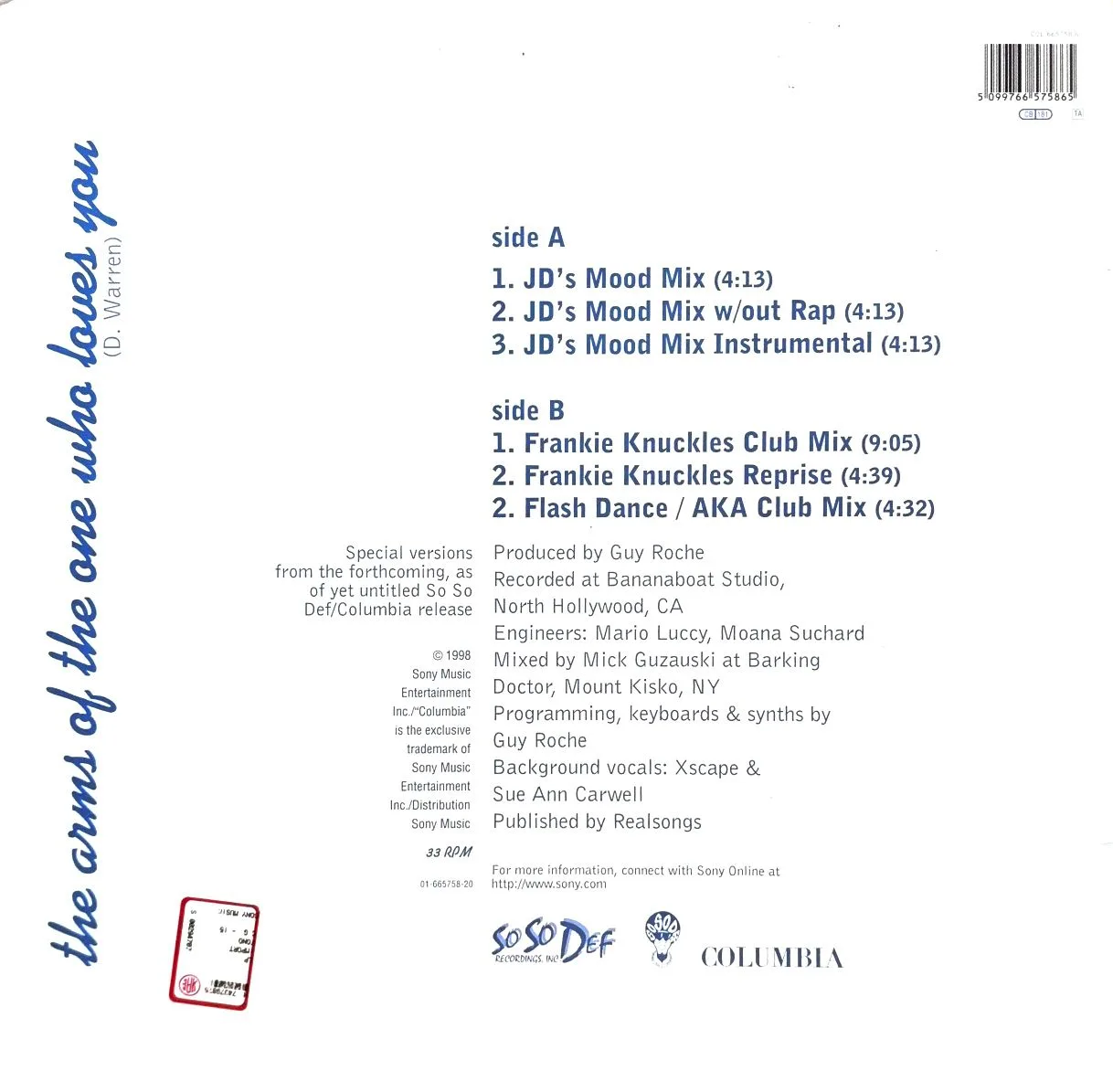 Xscape — The Arms of the One Who Loves You (12", So So Def / Columbia, США, 1998) — изображение 2