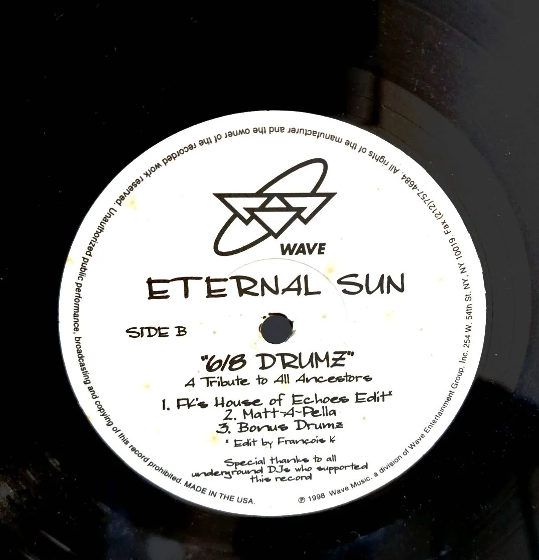 Eternal Sun — 6/8 Drumz (12", Wave Music, WM50036-1, 1998) — изображение 2
