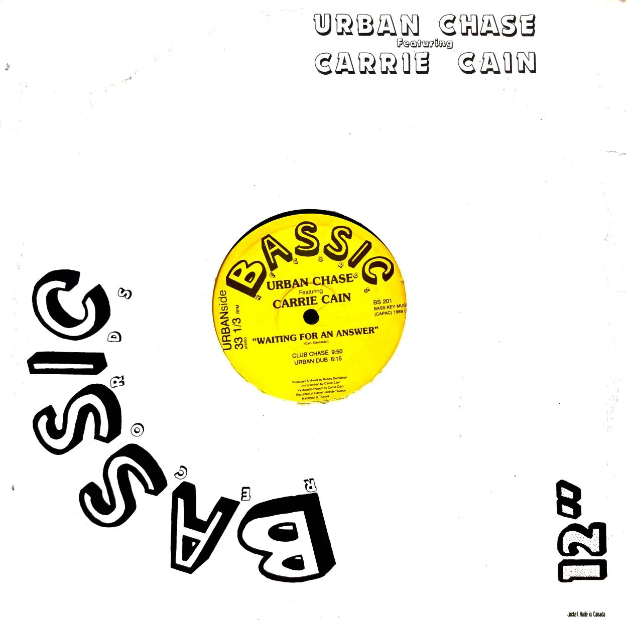 Urban Chase Featuring Carrie Cain — Waiting For An Answer (12", 33 1/3 RPM, Bassic Records, BS 201, 1989) — изображение 2