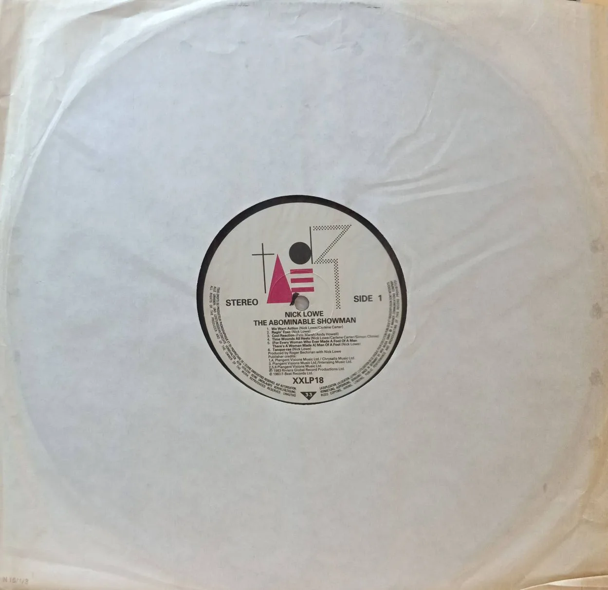 Nick Lowe — The Abominable Showman — виниловая пластинка LP — Великобритания, 1983