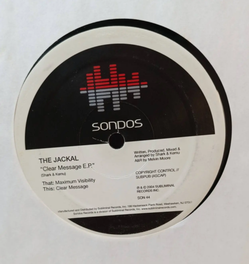 The Jackal — Clear Message E.P. — виниловая пластинка 12” EP — США, 2004