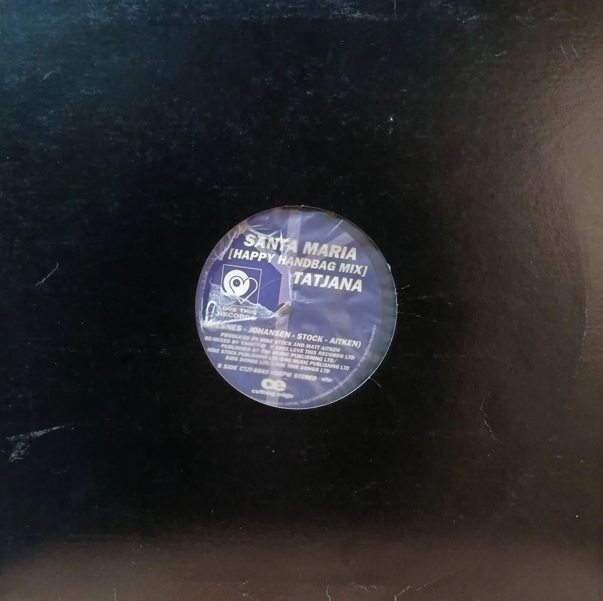 Tatjana — Your Love Is Magic — виниловый сингл 7” / 12” — Love This Records, 1996 — изображение 2