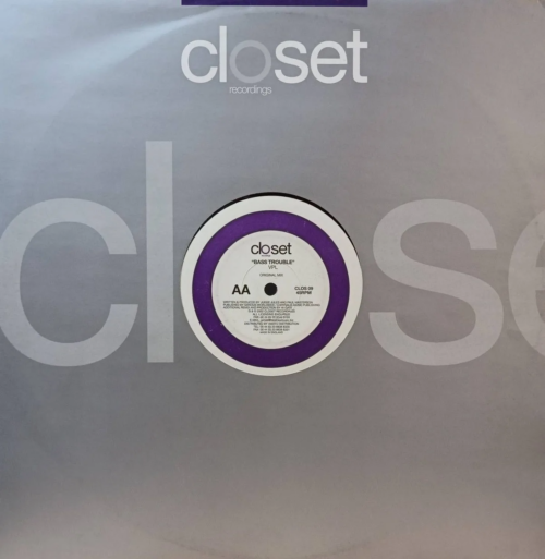 «VPL — Bass Trouble (Original Mix)» — 12″ винил, 45 RPM — Closet Recordings, CLOS 09 — Judge Jules & Paul Masterson