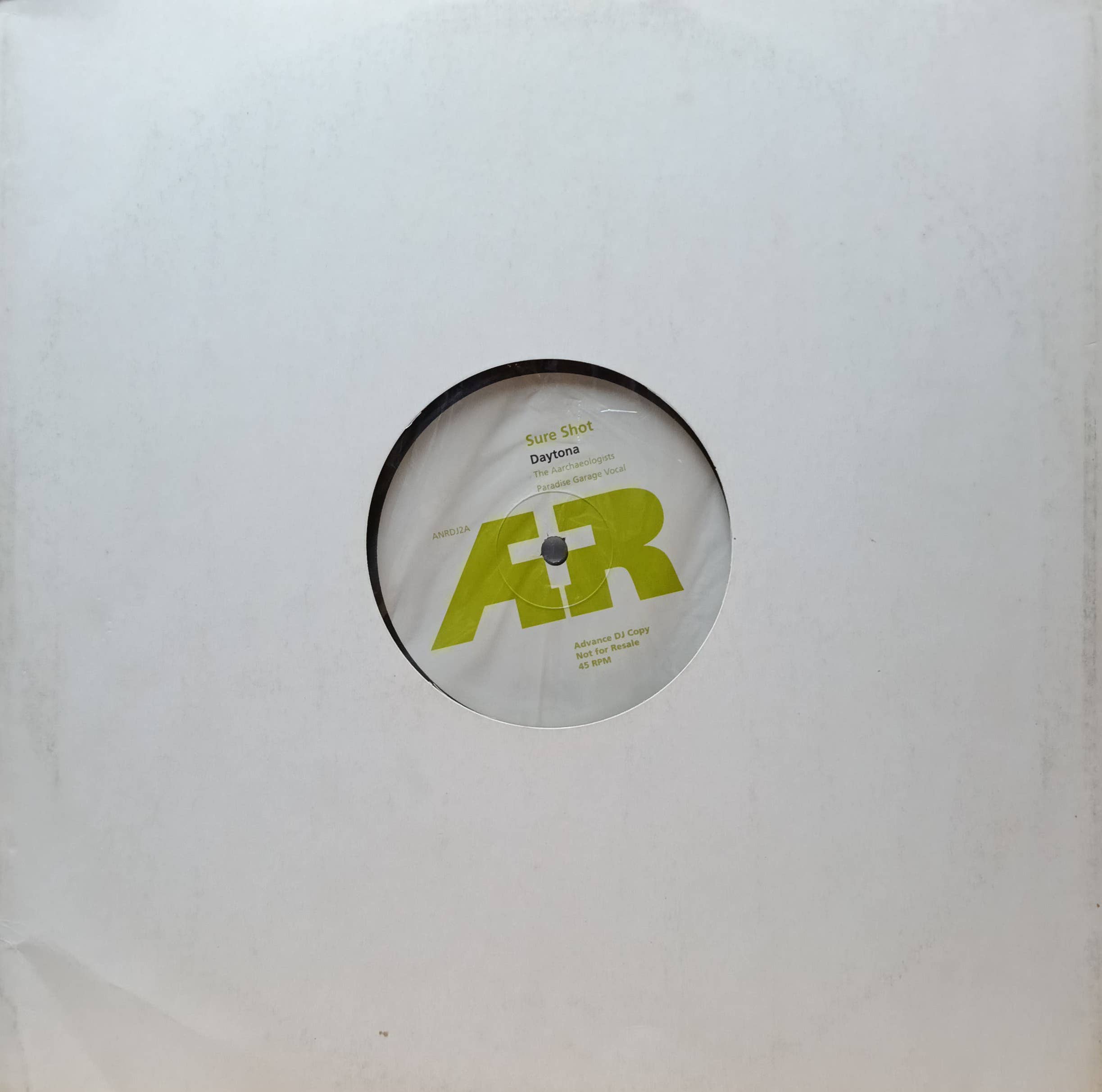 Daytona — «Sure Shot» (The Aarchaeologists Paradise Garage Vocal) — 12‑дюймовый промо‑винил, A+R, 2003 — клубный хаус‑сингл с вокальной и даб‑версией для диджеев — изображение 2