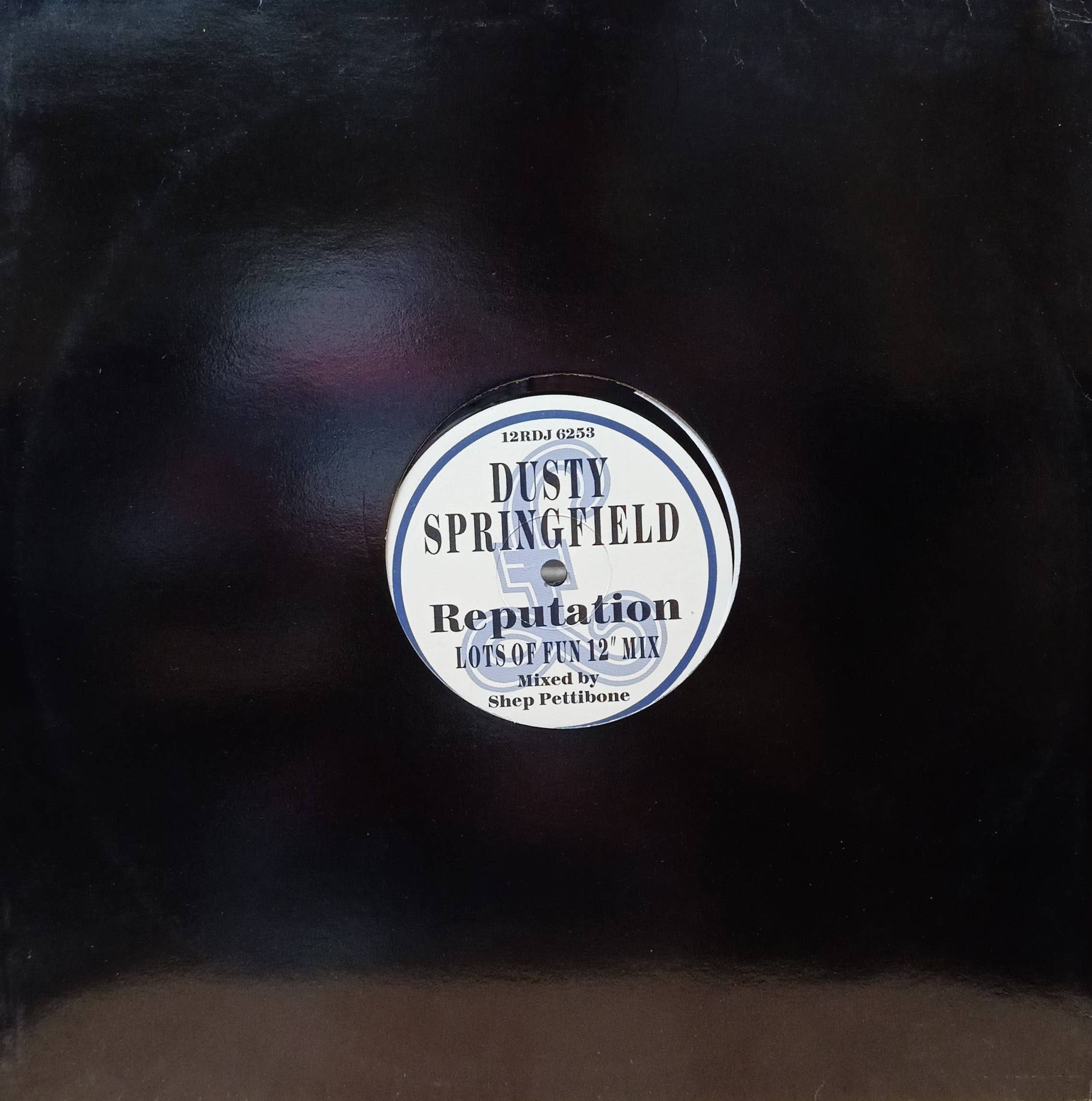 Dusty Springfield — «Reputation» (Parlophone 12RDJ 6253, 1990) — 12‑дюймовый промо‑винил с ремиксом «Lots Of Fun 12" Mix» от Shep Pettibone для диджеев и коллекционеров