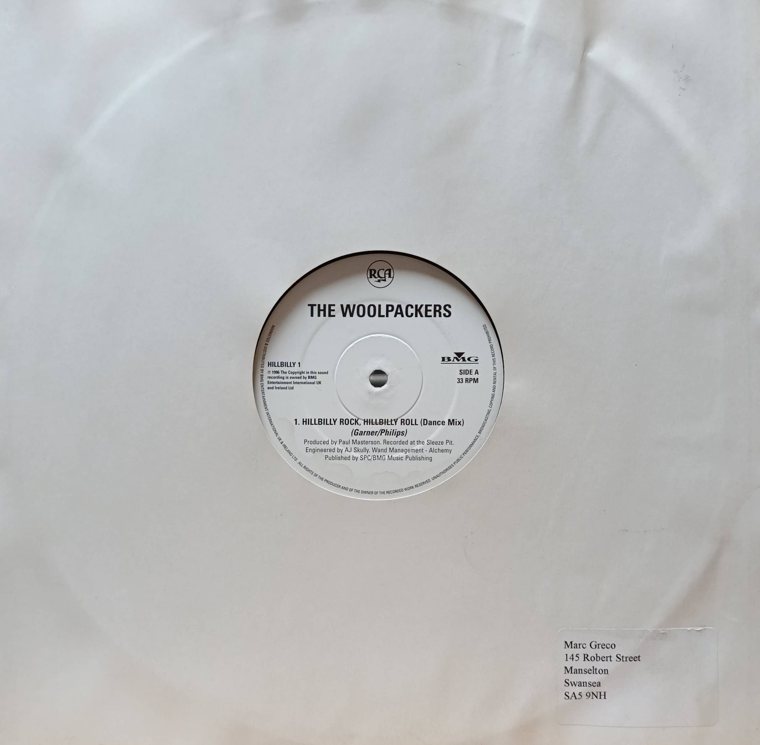 The Woolpackers — Hillbilly Rock, Hillbilly Roll (Radio Edit) — виниловый сингл — Великобритания, 1996 — изображение 2