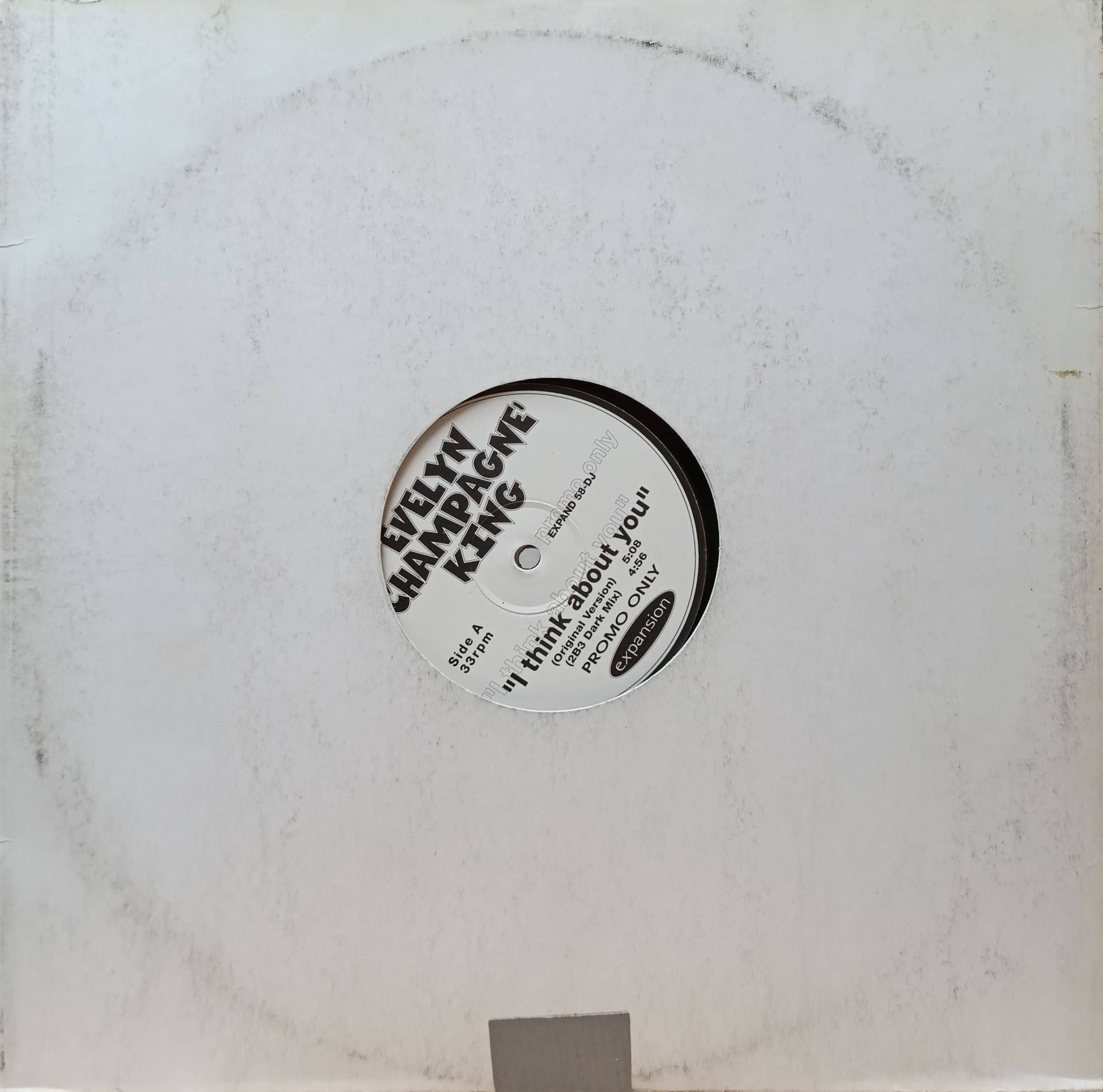 Evelyn «Champagne» King — I Think About You / Shame — 2LP 12" (Side C, Promo) — Expansion EXPAND 58‑DJ — 1995 — изображение 2