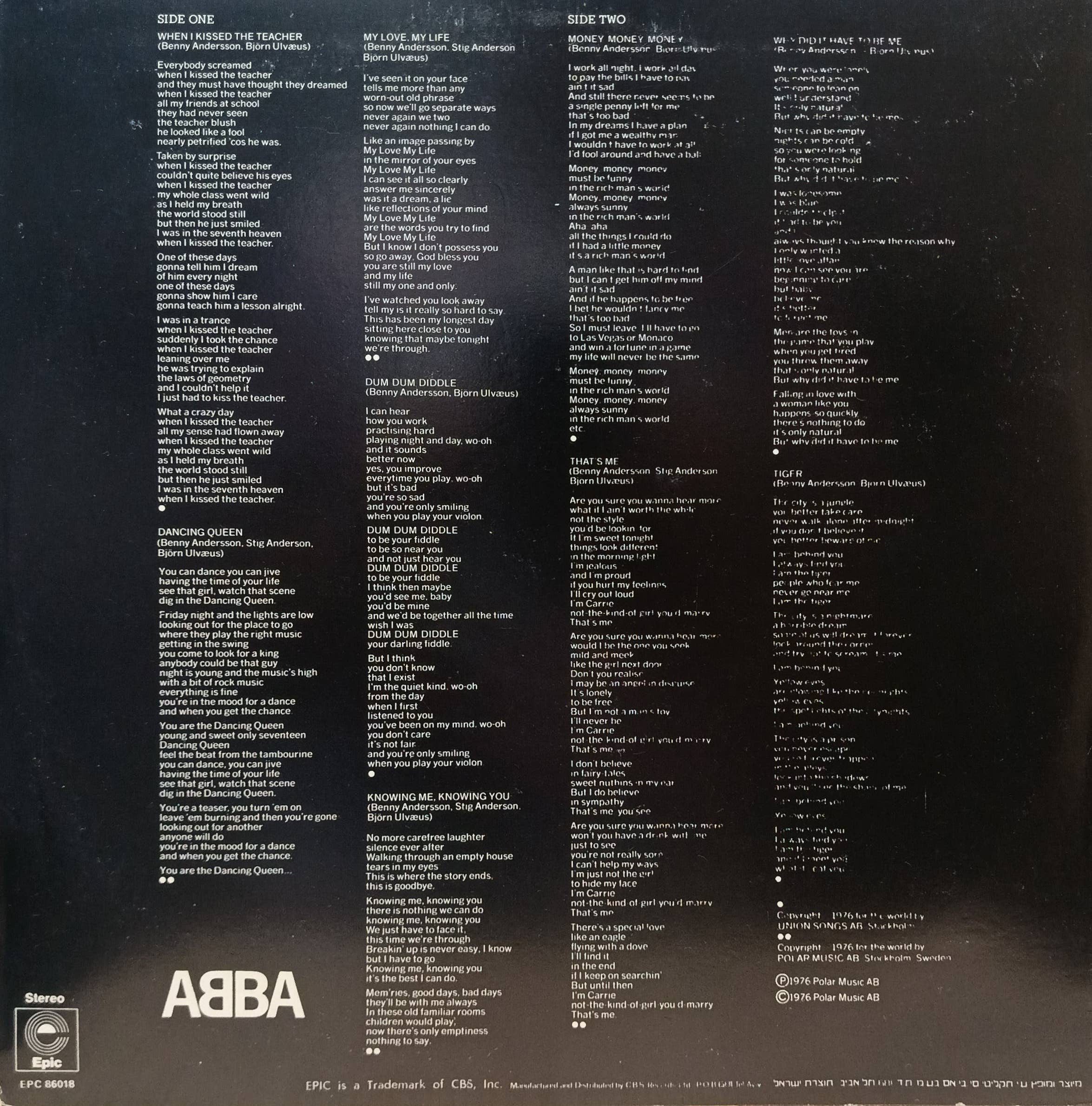 ABBA — Arrival — виниловая пластинка LP, Epic, 1976 АББА — изображение 2