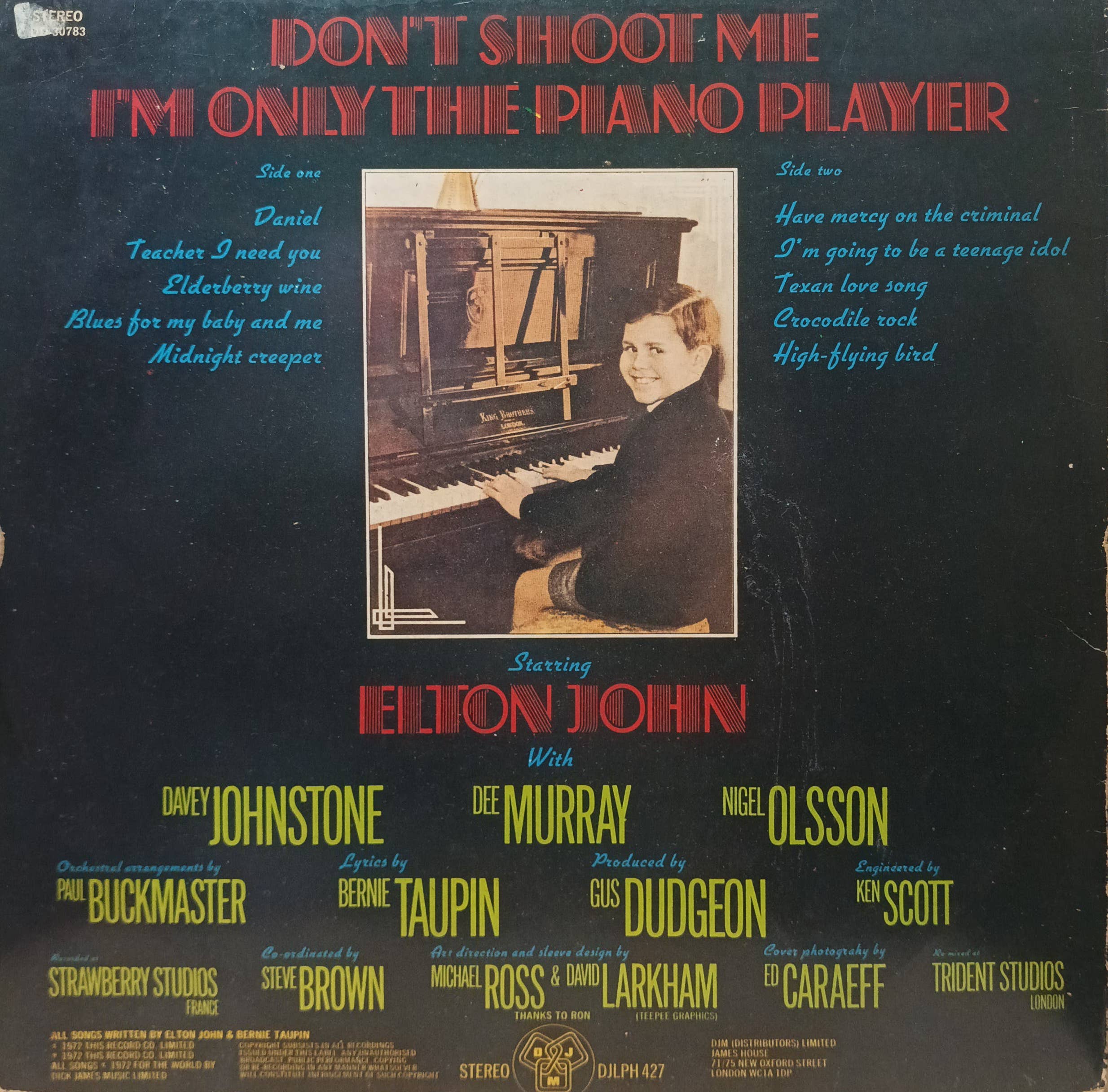 Elton John — Don’t Shoot Me I’m Only The Piano Player — виниловая пластинка LP — стерео — изображение 2