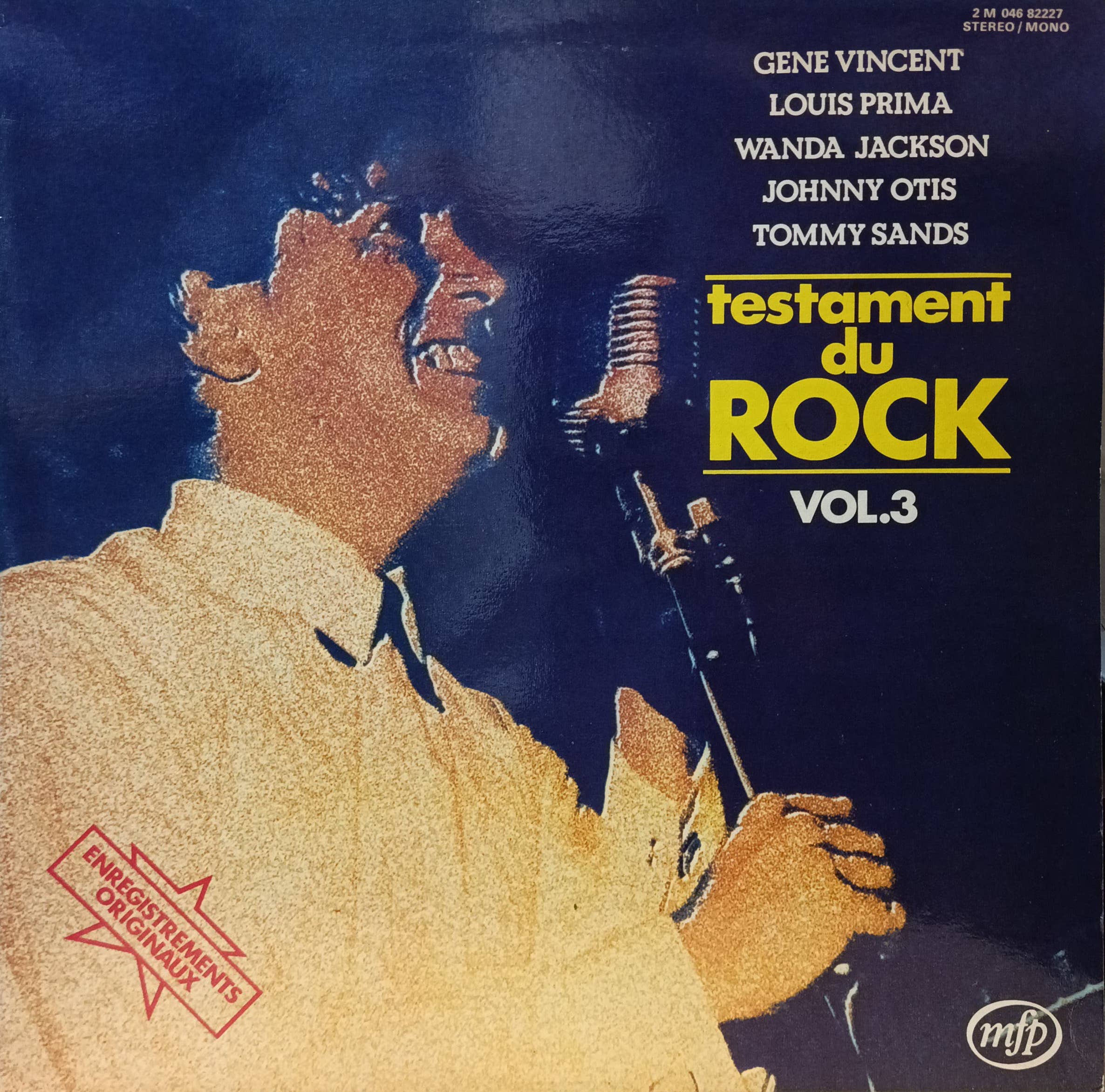 Various Artists — Testament du Rock Vol.3 — виниловая пластинка LP — Франция, 1976