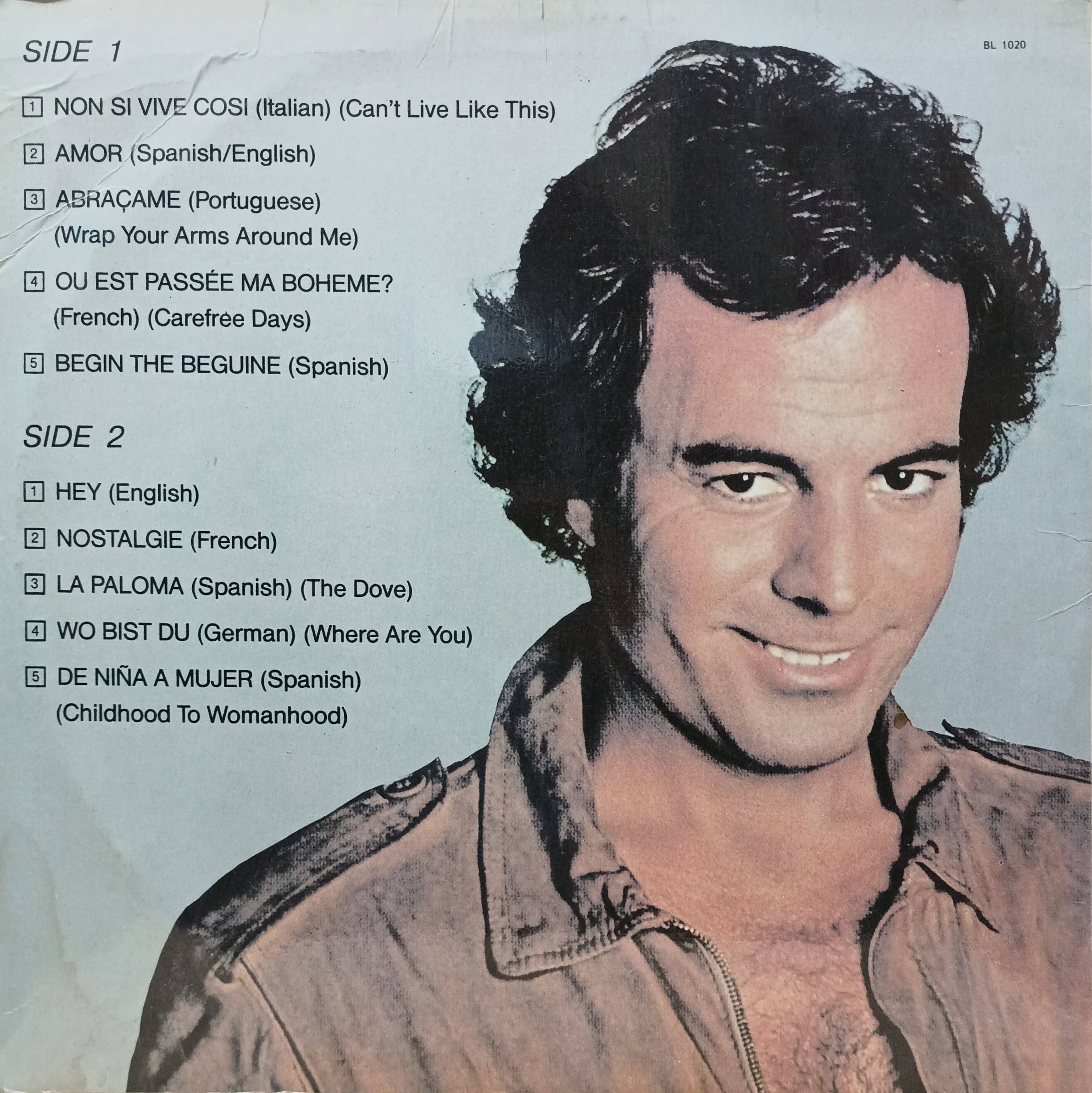 Хулио Иглесиас — LP «Julio» (BL 1020): многоязычный романтический поп 1980‑х — изображение 2