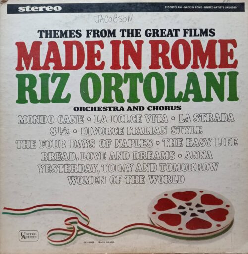 Riz Ortolani — Made In Rome: Themes From The Great Films — виниловая пластинка LP — США, 1965
