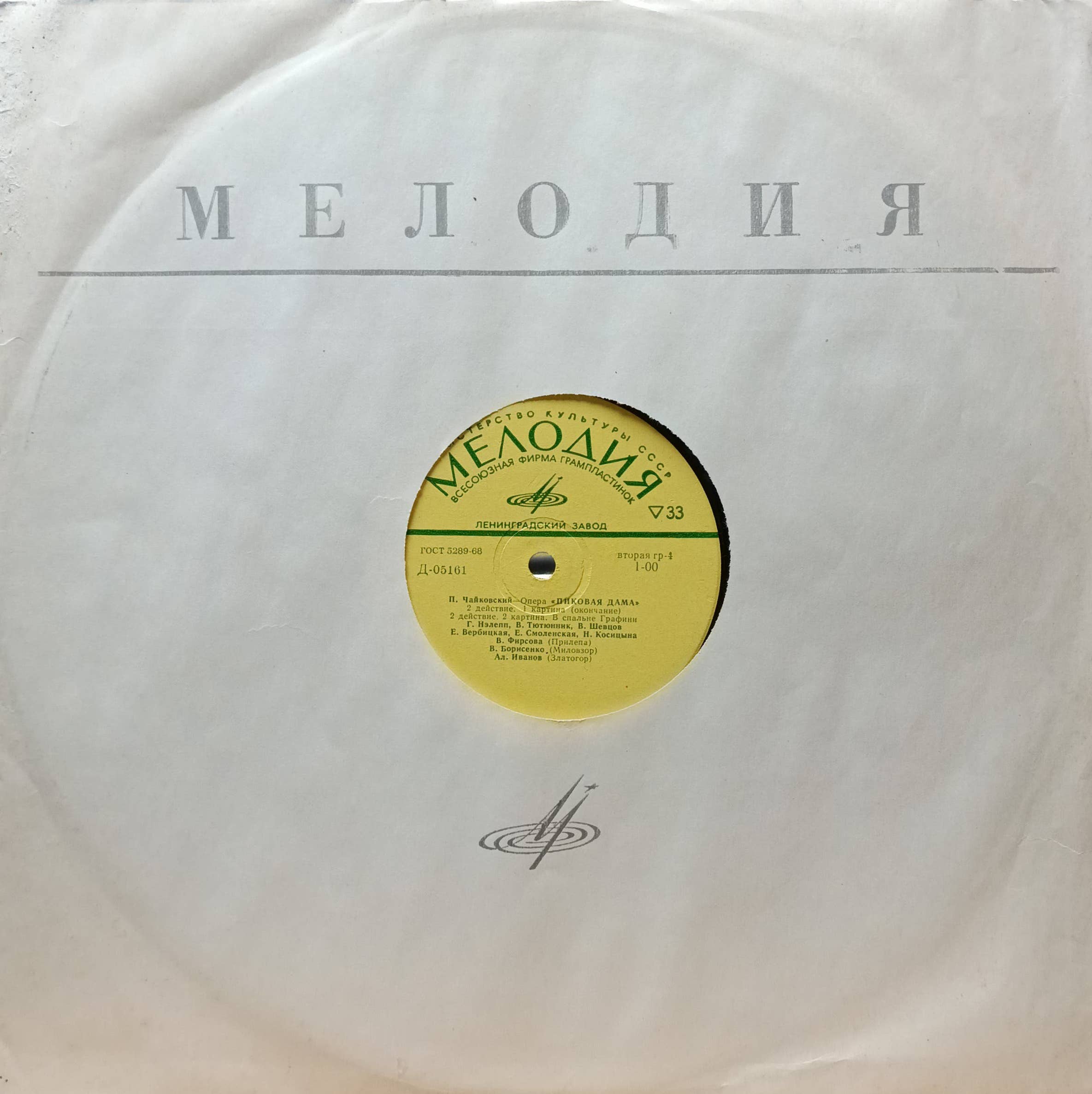 П. И. Чайковский — виниловая пластинка LP — СССР, Ленинградский завод, 1960‑е