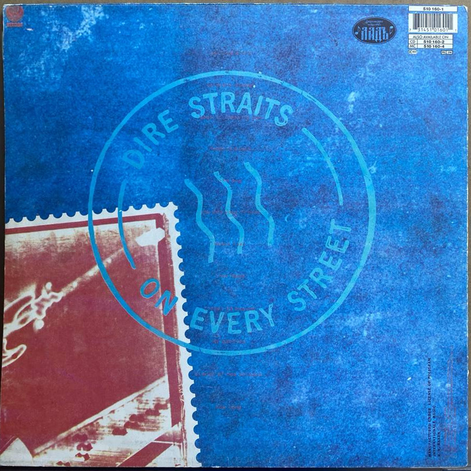 Dire Straits — «On Every Street» — виниловая пластинка LP — оборот