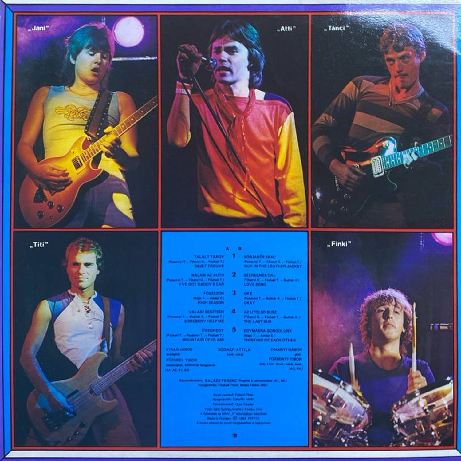 Hit-Rock — «Oké!» — виниловая пластинка LP — Венгрия, 1984 «Pepita» — оборот