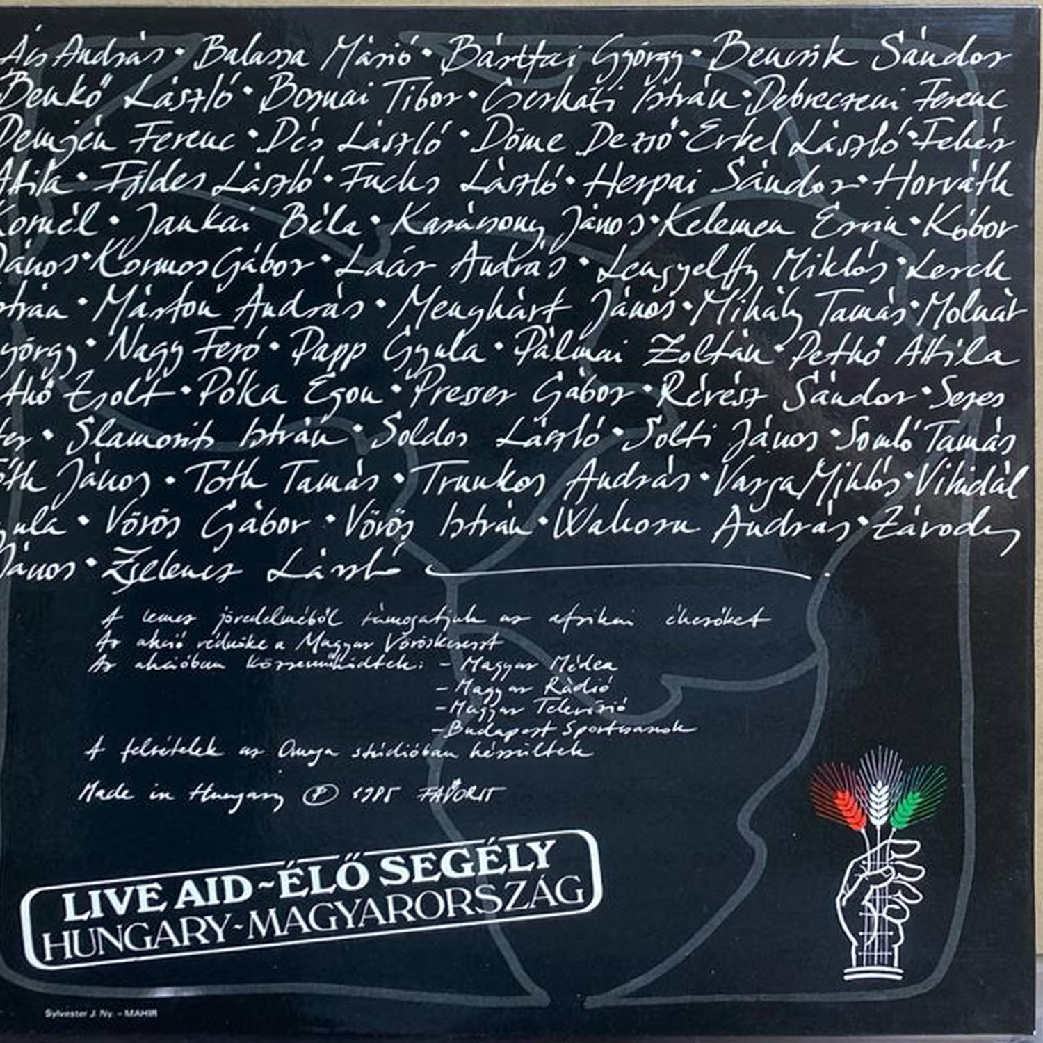 Разные исполнители — «Mondd, mit ér egy falat kenyér?» — виниловая пластинка LP — Венгрия, 1985 «Favorit» — оборот