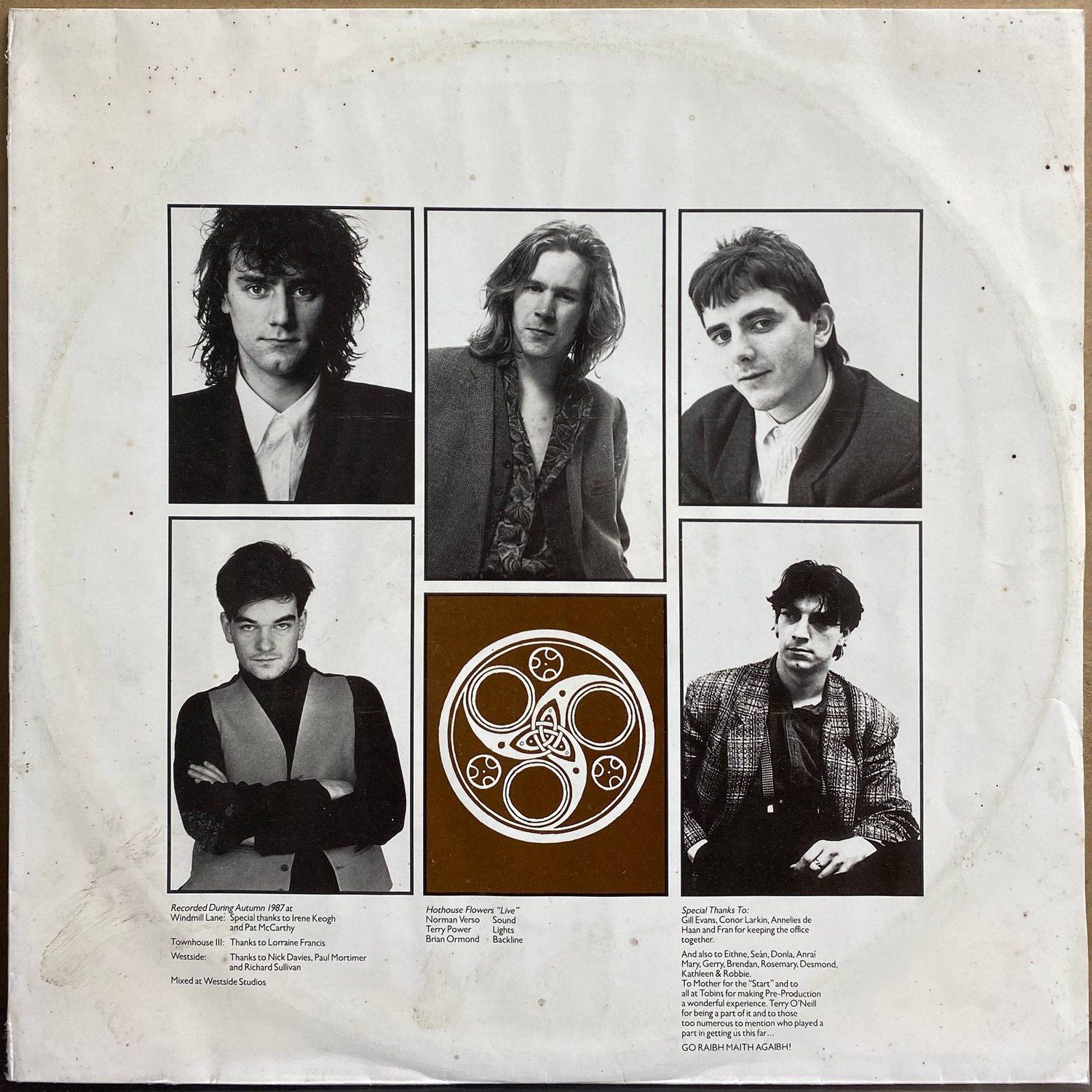 Hothouse Flowers — «People» — виниловая пластинка LP — Великобритания «London Records» — лицевая сторона