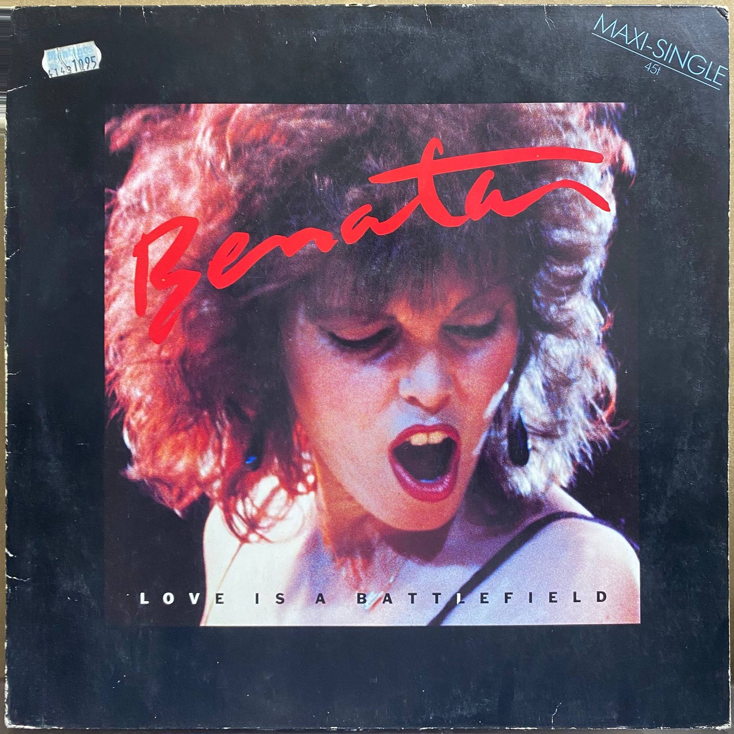 Pat Benatar — «Love Is A Battlefield» — виниловый макси-сингл — ФРГ, 1983 «Chrysalis» — лицевая сторона