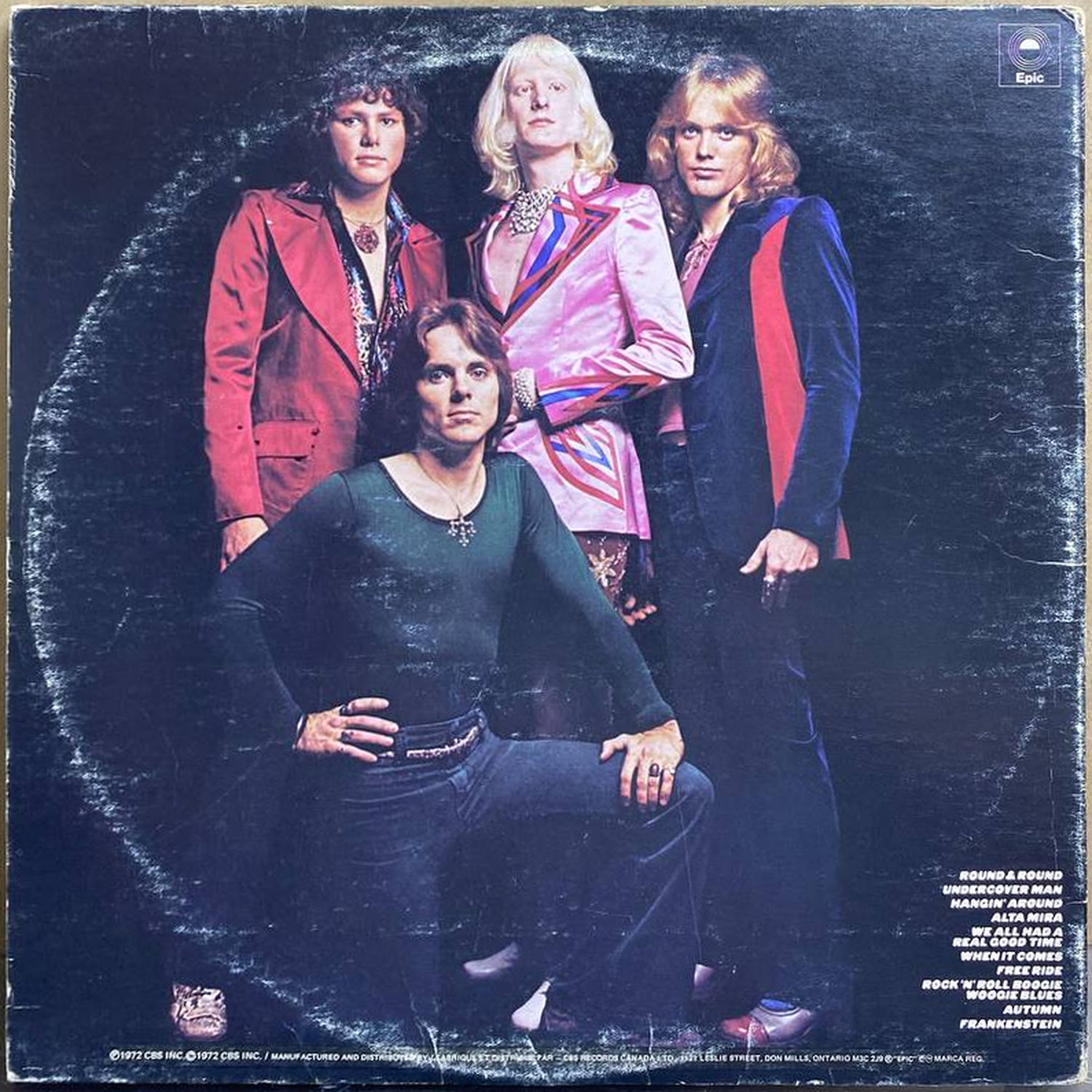 The Edgar Winter Group — «They Only Come Out at Night» — виниловая пластинка LP — Канада, 1972 «Epic» — оборот