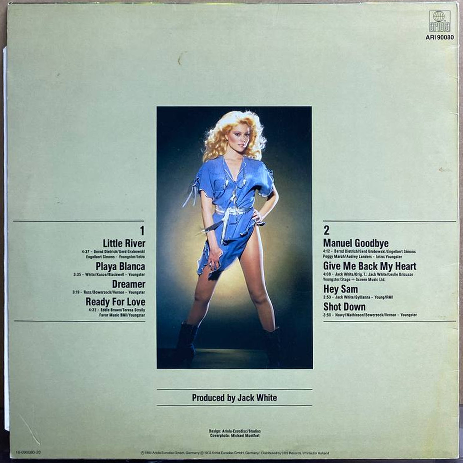 Audrey Landers — «Little River» — виниловая пластинка LP — Германия, 1983 «Ariola» — оборот